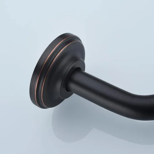 Miniatura 5 de Brazo de ducha curvado en forma de S de 8 pulgadas con brida de acero inoxidable, brazo de tubo de extensión de cabezal de ducha de repuesto, bronce