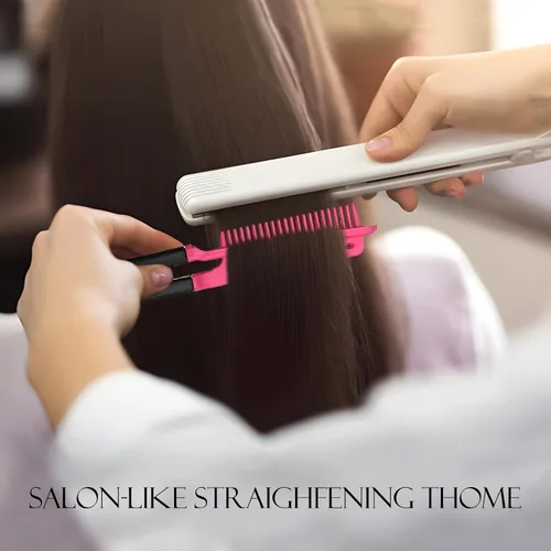 Miniatura 4 de Juego de alisado de cabello, paquete de 2 peines de hierro plano para hermosos tresses, alisador con agarre firme, ideal para cabello nudoso