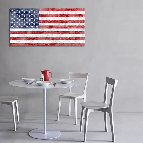 Miniatura 2 de Lienzo con la bandera estadounidense para pared, cuadros de pared de la antigua gloria de los Estados Unidos, decoración de pared de sala de estar