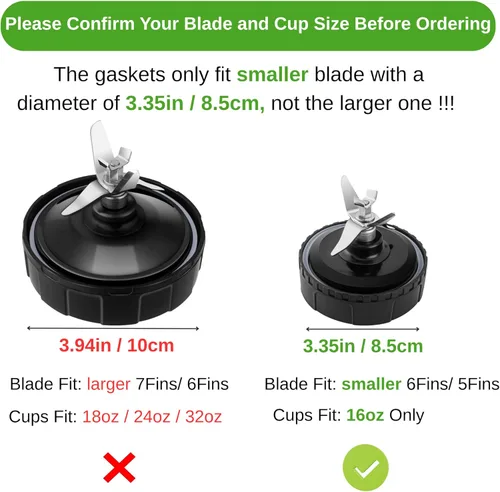 Miniatura 3 de 6 paquetes de juntas de 3.22 pulgadas para Ninja, piezas de repuesto de junta de goma, sello de O-Ring blanco para cuchilla de licuadora Ninja
