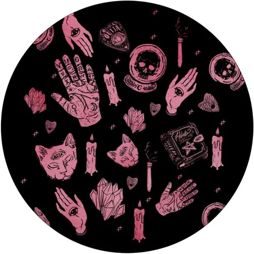 Miniatura 3 de Pink Skull Ouija Book Cat Candle Gothic Witchy PopSockets PopGrip intercambiable