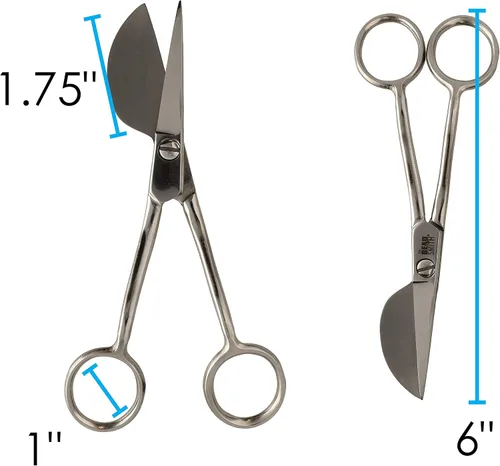 Miniatura 4 de The Beadsmith Tijera de apliques – 6 pulgadas, borde de cuchillo de pico de pato, mango en ángulo, tornillo de tensión ajustable – forma de paleta
