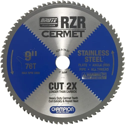 Miniatura 14 de Champion Cutting Tool Corp - Hoja de sierra circular de 5-3/8 pulgadas, 50T (RZR-538-50-ST), acero inoxidable