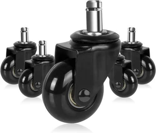 Miniatura 14 de Hirate - Rueda de repuesto para silla de oficina, ruedas de 2 pulgadas de alta resistencia para escritorio, ruedas rodantes suaves y seguras