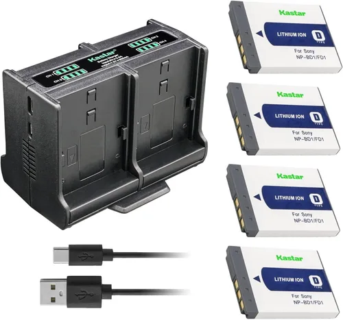 Miniatura 8 de Kastar Cargador de batería cuádruple compatible con cámaras Sony Cyber-Shot DSC-TX1, Cyber-Shot DSC-G3, Cyber-Shot DSC-T2, Cyber-Shot DSC-T70