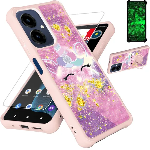 Miniatura 133 de jioeuinly JSF-DJS - Funda compatible con Nothing Phone 2a con protector de pantalla de vidrio templado, policarbonato duro + silicona suave, soporte