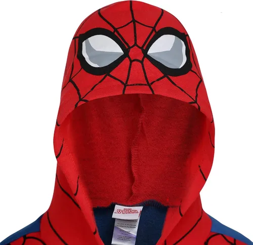 Miniatura 6 de Marvel Avengers Capitán América y Spiderman - Sudadera con capucha y cremallera para niños pequeños - Azul marinorojoblanco