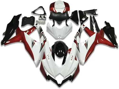 Miniatura 30 de Carenado de carrocería de plástico plateado blanco negro apto para Suzuki 2008 2009 2010 GSXR 600 750 inyección ABS nuevo Aftermarket Kit de marco