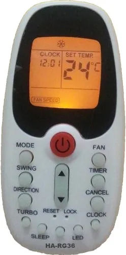 Miniatura 2 de Mando a distancia de aire acondicionado de repuesto para Midea Mirage ComfortStar RG36A/BGER RG36B/BGE RG36C/BGE RG36D/BGE RG36E/BGERG36F2/BGEF