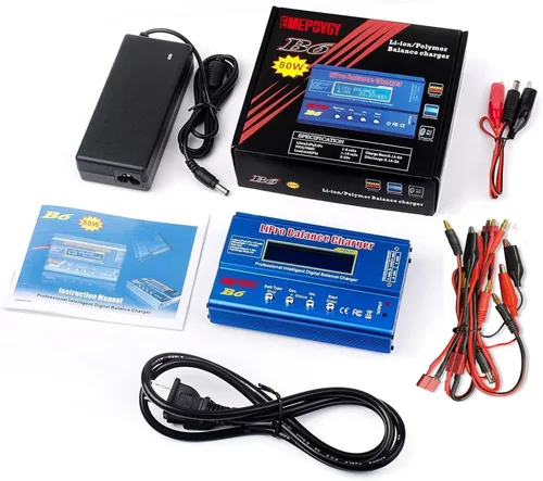 Miniatura 7 de Cargador de equilibrio de batería B6 Lipo 80W descargador para NiMH/NiCd (1-15S) LiPo/Li-ion/Life Battery (1-6S) RC Hobby Baterías Cargador
