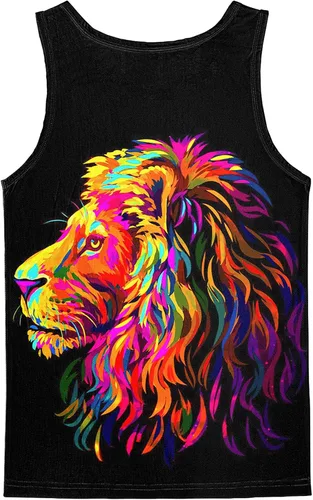 Miniatura 2 de Asylvain Camisetas sin mangas 3D para hombres y mujeres, diseño fresco gráfico sin mangas, camisetas de verano