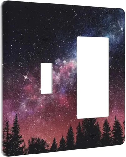 Miniatura 346 de Cubiertas de placa de pared de 3 gang con interruptor de luz de triple palanca, en negro y dorado con esplendor de oro rosa, estampado floral