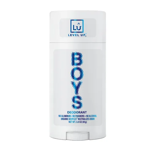 Level Up Desodorante para niños: sin aluminio, sin alcohol, sin parabenos, protección contra olores las 24 horas, aroma fresco y limpio, para niños