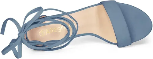 Miniatura 4 de Allegra K - Sandalias de tacón alto con cordones para mujer