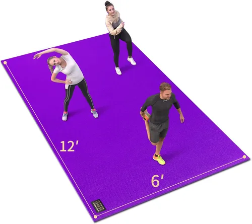 Miniatura 8 de GXMMAT Extra Large Exercise Mat 16'x6'/12'x6'/10'x6'/8'x6'(7mm), Extra Wide Workout Mats for Home Gym Flooring, Non-Slip Thick Durable Cardio Mat