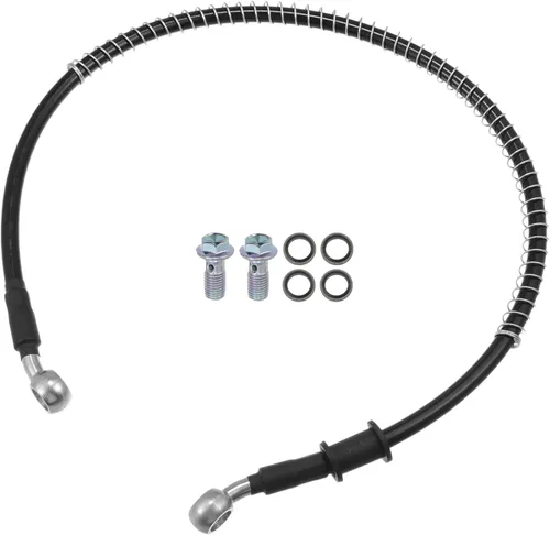 X AUTOHAUX Manguera de freno para motocicleta, línea de freno hidráulico, manguera de aceite con ajuste de protección de resorte para ATV,