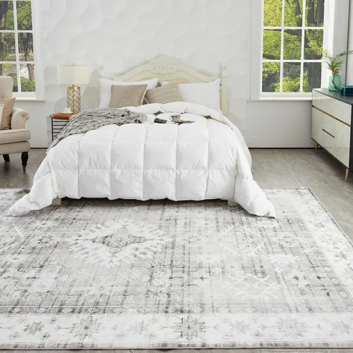 Miniatura 39 de Syalife 4x6 Alfombra Lavable para Área, Ultra Suave Antideslizante, Pila Baja, Alfombra Vintage Resistente a Manchas para Sala de Estar, Alfombra