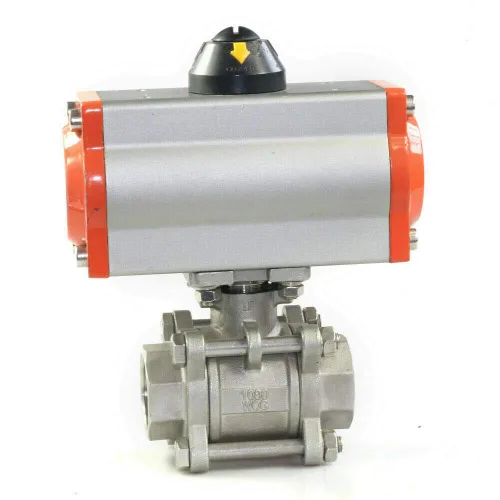 Miniatura 6 de Válvula de bola neumática de tres piezas del 1/2" de la sola acción DN15 retorno 0~1000 psi del aire para la elaboración de cerveza lechera