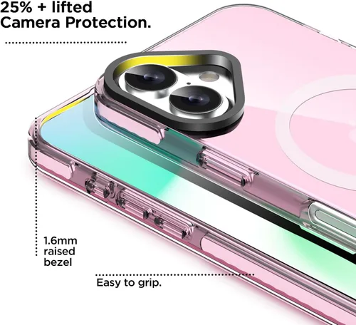 Miniatura 133 de AICase Funda protectora para iPhone 16 compatible con iPhone 16, delgada, ligera, transparente [no amarillenta] Diseño vibrante