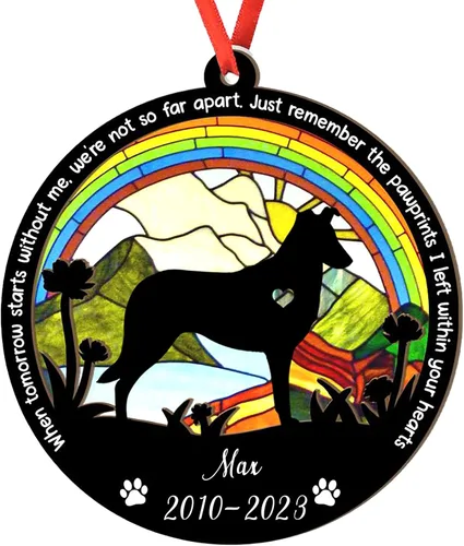 Miniatura 110 de Adorno personalizado para atrapasoles de sabueso afgano, adorno de Navidad de sabueso afgano, regalo para perro amante, sabueso afgano conmemorativo