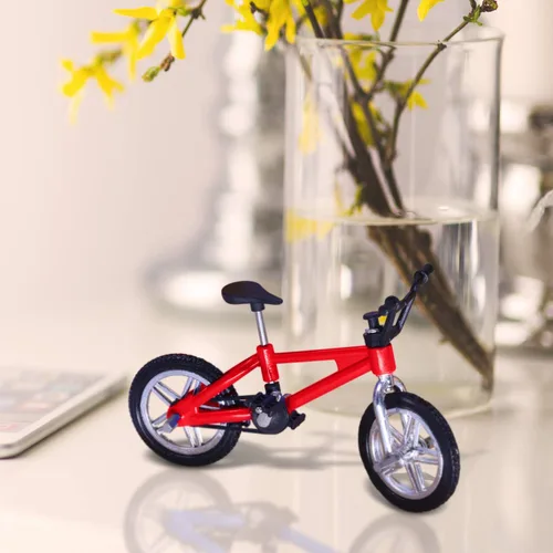 Miniatura 6 de Novelty Place Mini Finger Bike – Juego de bicicleta en miniatura para niños y adultos – Colección de modelos de bicicleta de metal Decoración – 4