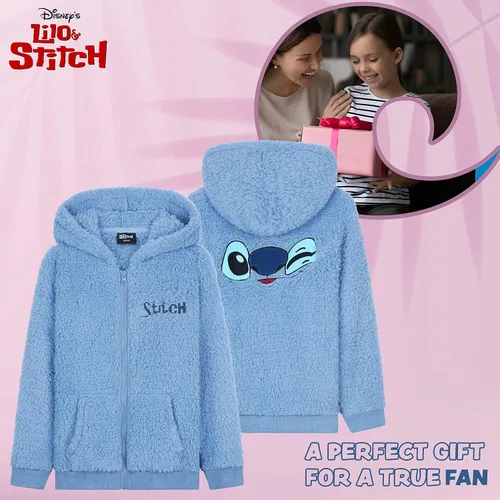 Miniatura 4 de Disney Stitch Sherpa - Sudadera con capucha para niñas, forro polar con cremallera para niños y adolescentes