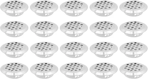 Miniatura 14 de Semetall Air Vents - Paquete de 20 rejillas de ventilación circulares de acero inoxidable de 0.748 in (0.75 pulgadas) para cocina, baño, gabinete