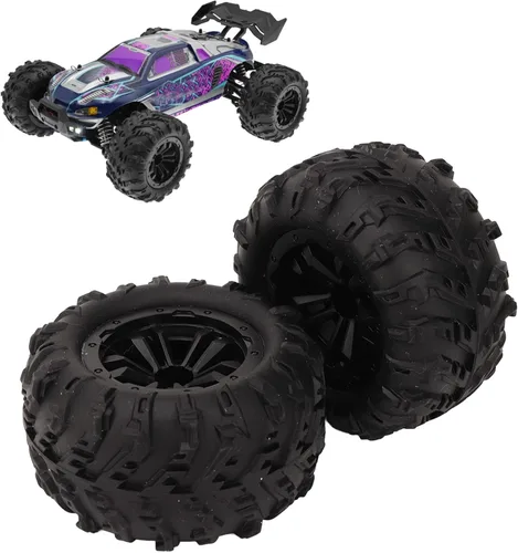 Miniatura 5 de Airshi Neumáticos de coche RC, texturizados 3.346 in de diámetro, antideslizantes para coche SCY 16101 16102 RC