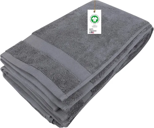 Miniatura 49 de Toallas 100% algodón orgánico de 22.93 oz/m² de felpa al tacto de secado rápido, paquete de 12 toallas de lavado de algodón orgánico, certificado