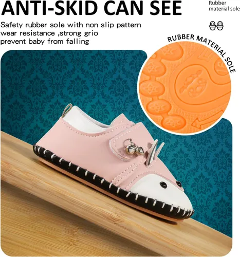 Miniatura 5 de SEBELLST Zapatos para bebés de 6 a 12 meses, 12-18 meses, zapatos para bebés recién nacidos de 0 a 6 meses, zapatos de cuna para bebé, zapatos