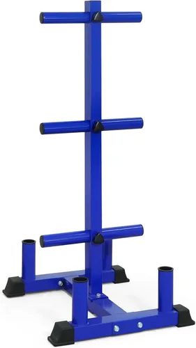 Miniatura 8 de CAP Olympic Bumper Plate Tree Rack with Barbell Holders, Heavy-Duty Weight Plate Storage Rack for Home Gym, Steel Olympic Plate Organizer Stand