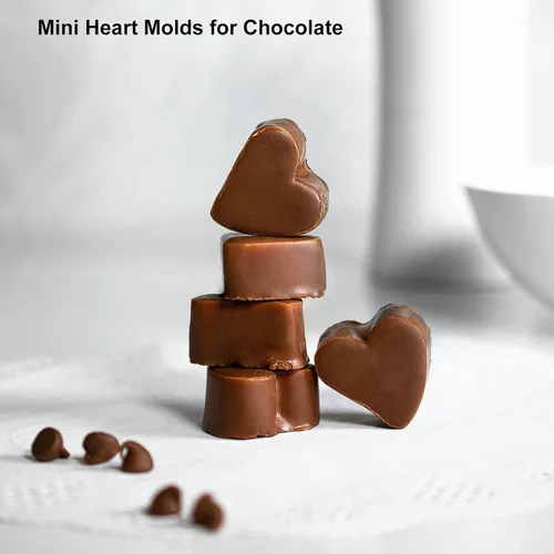 Miniatura 2 de Mini molde de silicona con forma de corazón, 150 cavidades en forma de corazón, moldes de chocolate para dulces, fondant, gomitas, gelatina, molde