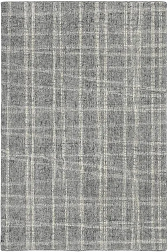 Miniatura 23 de Liora Manne Savannah Grid - Alfombra de lana para interiores, color carbón, 5 pies x 7 pies 6 pulgadas, color gris y negro Gris carbón y negro