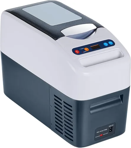 Refrigerador portátil para automóvil, refrigerador de 12 voltios, diseño delgado, 0℉ ~ 50℉, enfriador eléctrico de 17 cuartos (16 L), enfriador de