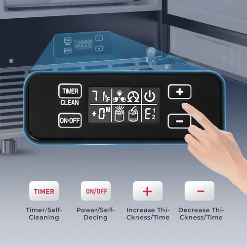 Miniatura 6 de ICYGLEE Máquina comercial para hacer hielo debajo del mostrador, 80 libras/día con almacenamiento de 24 libras, limpieza automática, temporizador