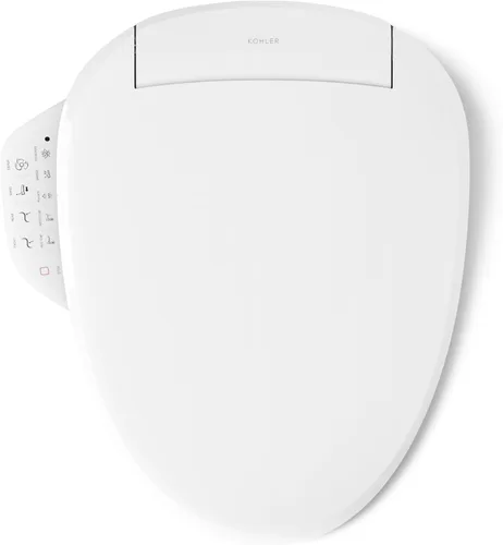 Miniatura 13 de Kohler PureWash E590 Asiento de Inodoro Bidé Alargado con Calefacción, Blanco con Panel Lateral, Agua Tibia, Secadora, Tapa de Cierre Silencioso