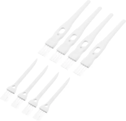 Miniatura 6 de MECCANIXITY Herramientas de cepillo de limpieza para afeitadora con cerdas de nailon blancas, 2 tamaños para teclado, riel de ventana, salida