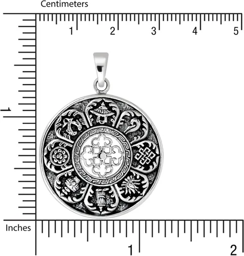 Miniatura 3 de withlovesilver Plata de ley 925buda Tíbet amuleto colgante tibetano