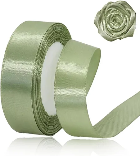 Miniatura 78 de Cinta beige de 1-1/2 pulgadas x 25 yardas, cinta de satén marfil de tela de color sólido para manualidades, coronas, fiesta de boda, Navidad, lazos