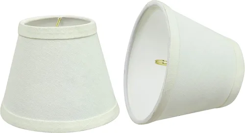 Aspen Creative 32060-2A, pantalla de lámpara de araña con clip, color blanco, 3 pulgadas superior x 5 pulgadas inferior x 4 pulgadas de altura