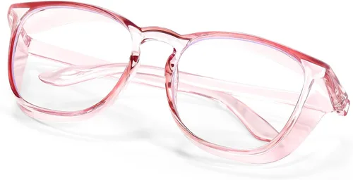 Miniatura 13 de Elegantes gafas de seguridad para mujeres y niñas, gafas anti-vaho, gafas protectoras, gafas transparentes Azul + rosa