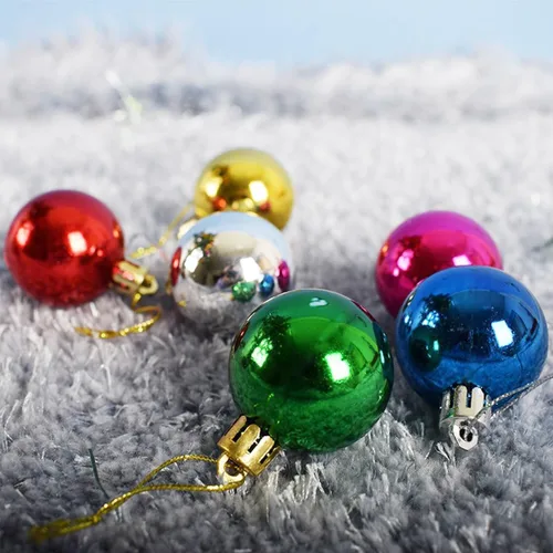 Miniatura 4 de AllBeauty - Bolas de Navidad de 24 quilates y 1.575 in, decoración esencial para el árbol de Navidad, inastillables, para interiores y fiestas