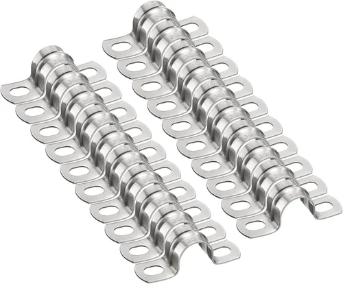 Miniatura 8 de HARFINGTON 10 abrazaderas de conducto de 5/16 pulgadas y 0.315 in, abrazadera de tubo M8 U, correa de tubo rígida de acero inoxidable, soporte