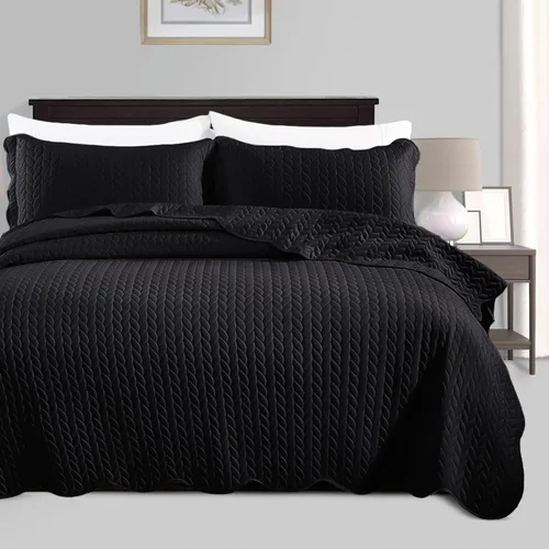 Miniatura 74 de MOONLIGHT20015 Paquete de 8 Colchas Tamaño King para Cama (106" x 96") - Venta al Por Mayor para Hoteles, Dormitorios de Huéspedes y Airbnbs - Gris