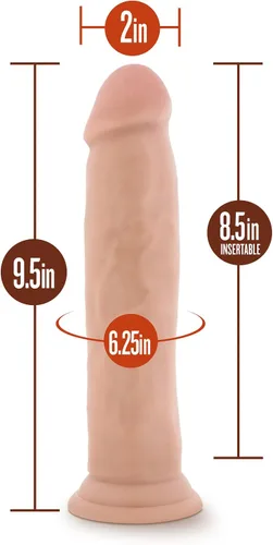 Miniatura 4 de Blush Dr. Skin - Consolador realista con ventosa de 9 pulgadas de grosor, suave, realista, para adultos, para mujeres, hombres, principiantes