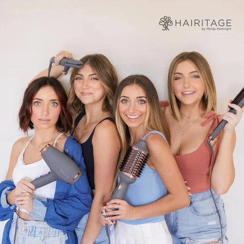 Miniatura 7 de Hairitage Cepillo Secador de Un Paso Voluminizante + Secador de Pelo para Rizar + Alisar - Cepillo de Soplado de Cerámica y Turmalina +