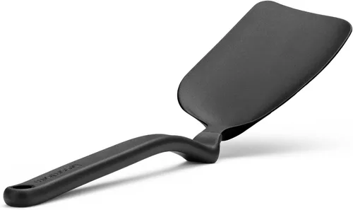 Dreamfarm Mini Chopula - Espátula antiadherente, súper flexible, con borde plano fuerte para separar alimentos, 9 pulgadas, color negro