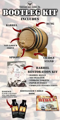 Miniatura 2 de Kit Bootleg para hacer ron con especias añejado en barril (5 litros)