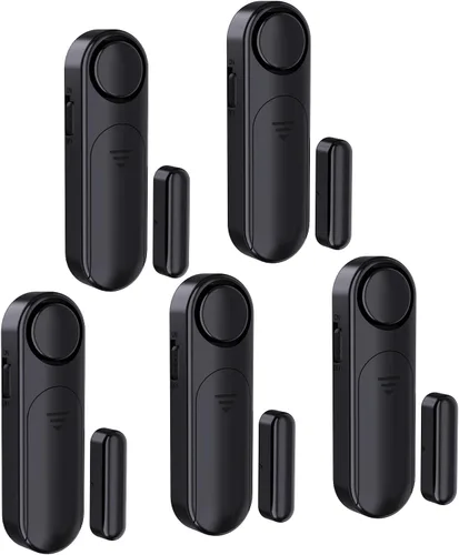 Paquete de 5 alarmas de ventana para seguridad del hogar, 120 dB, sensor abierto de puerta y ventana para seguridad de los niños, seguridad en la