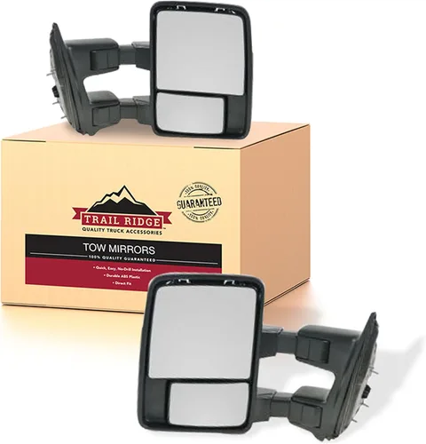 Miniatura 100 de Trail Ridge Juego de espejos de remolque de 2 piezas para el lado del conductor y del pasajero compatible con Ford F-150 FO1320479 FO1321479